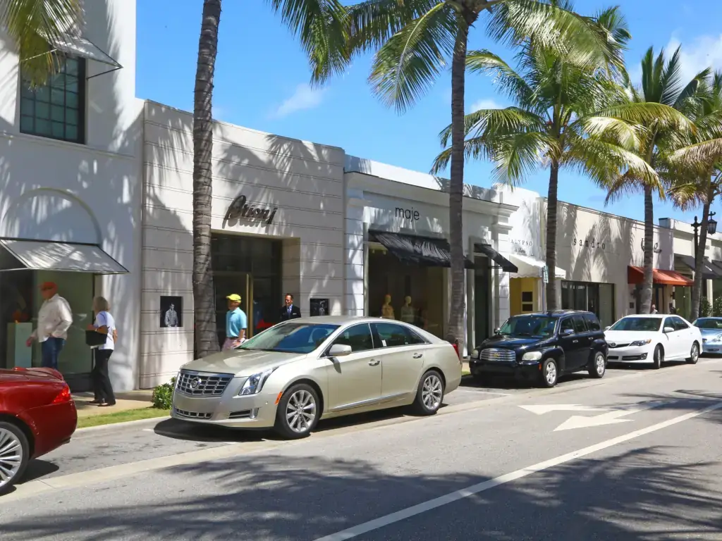 Worth Ave Palm Beach, Florida Store fronts on Worth Avenue in Palm Beach, Florida