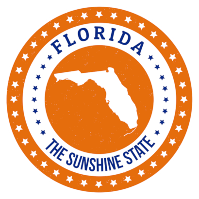 Florida state seal with nickname 'The Sunshine State'.