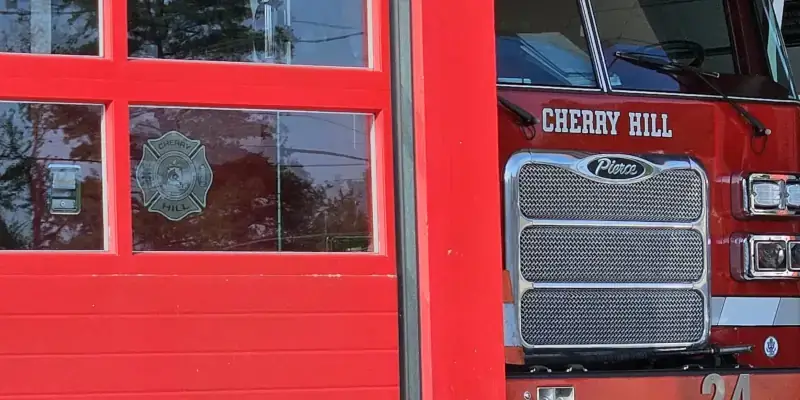 Cherry Hill Fire Department Station #2 building, located on 805 Marlton Pike W, Cherry Hill Township, NJ 08002