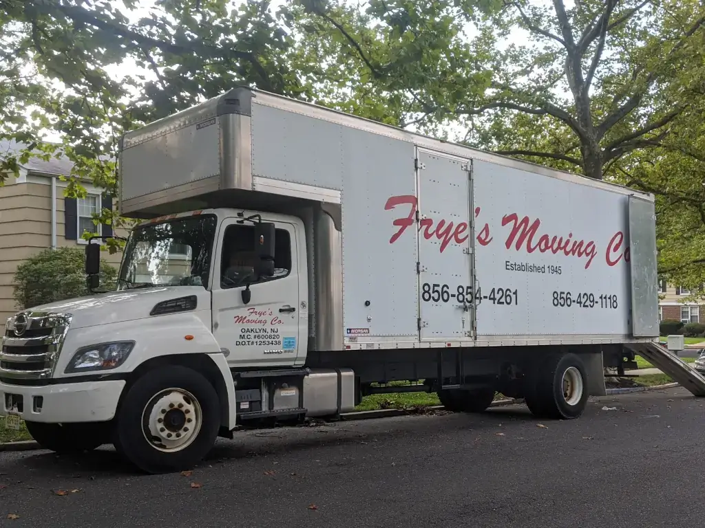 Frye’s Moving Company Frye's Moving Company truck with loading ramp set
