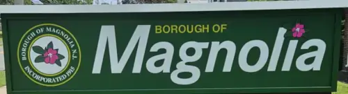 Borough of Magnolia, NJ municipal building sign